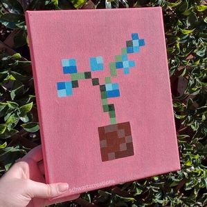 BLUE Orchid Minecraft Painting